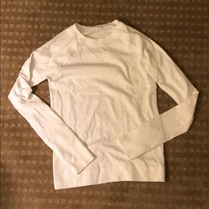 White lululemon long sleeve top